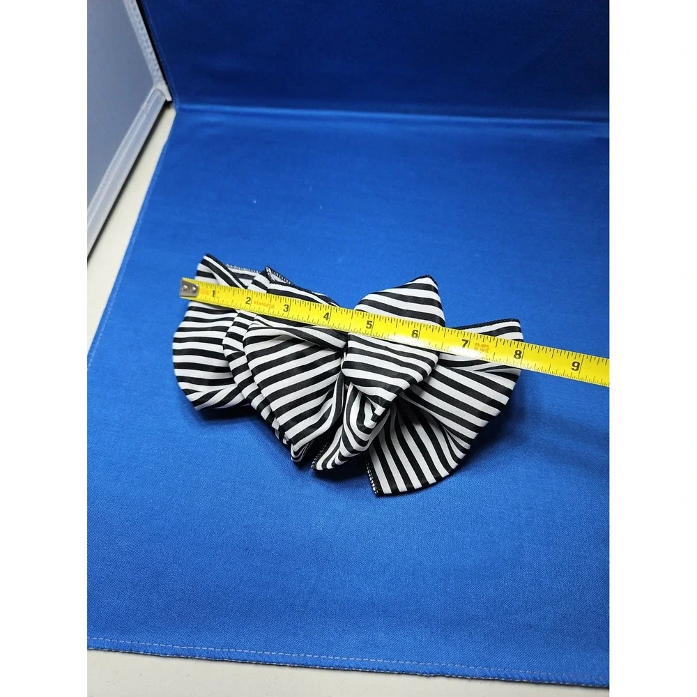 Vintage Hair Bow Satin Oversized Barrette Clip 8